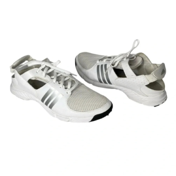 ADIDAS Men’s Golf Slingback Sneakers White 3 Stripe Traxion Adiwear Size 10 - Picture 13 of 13